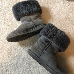 Gray Medium Length Uggs